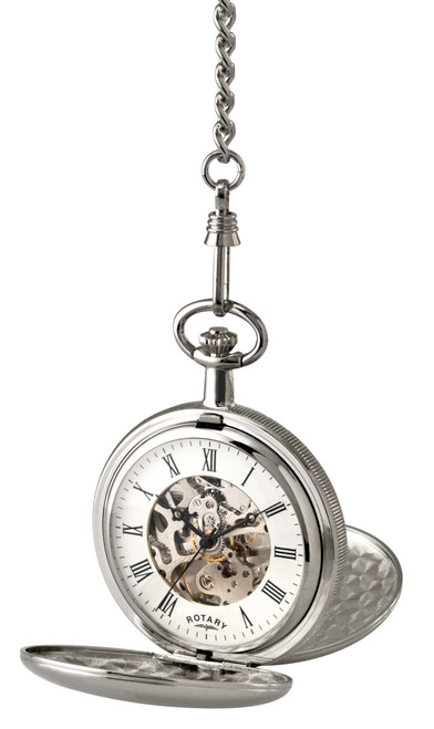 Rotary Gents White Case Pocket Watch MP00726/01 RRP £199.00 Our Price £158.95