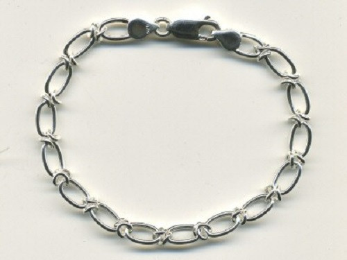 Silver Handmade Bracelet With Lobster Catch