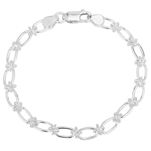 Silver Handmade Bracelet With Lobster Catch