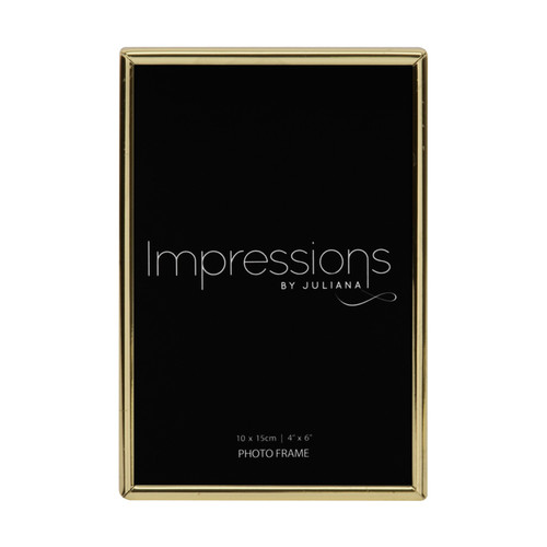 Polished Brass Plated Thin Edge Frame 4" x 6"