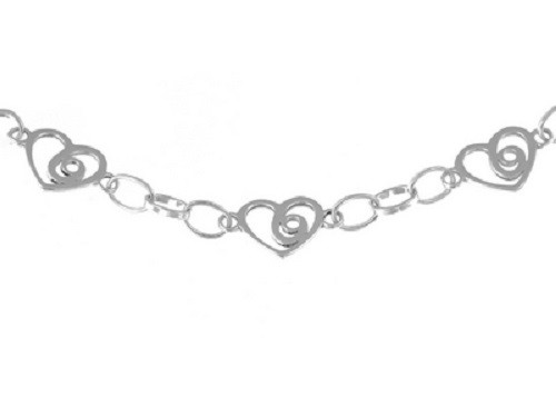 Sterling Silver Heart Bracelet