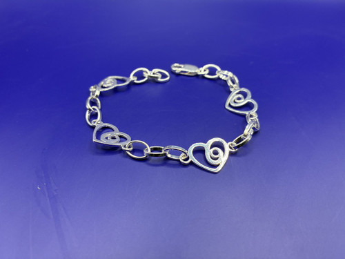 Sterling Silver Heart Bracelet