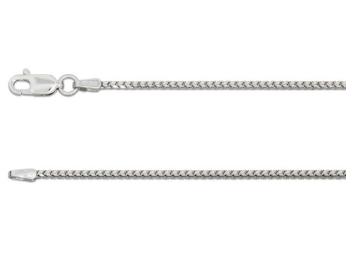 9ct White Gold 1.5mm Franco Chain