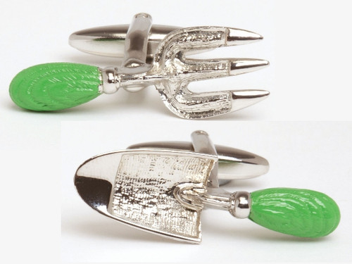Gardener's Rhodium Plated Cufflinks