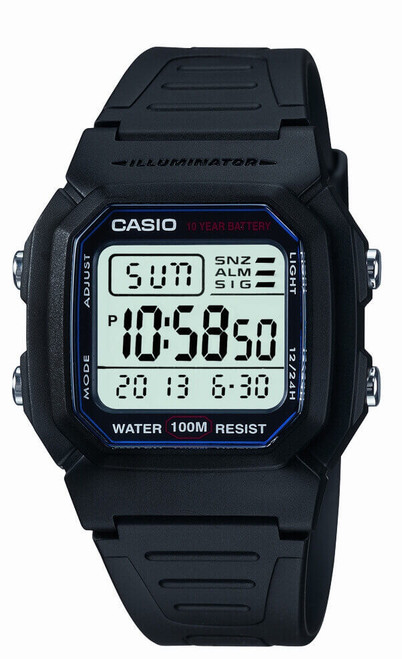 Casio Men's Sports Gear Alarm Chronograph Watch W-800H-1AVES £26.95