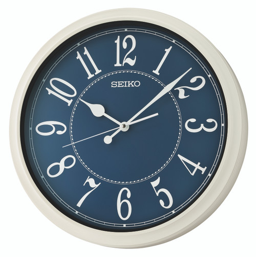 Seiko Navy Dial Splash Resistant Wall Clock QXH801H RRP £95.00 Use Code K95T9K2P0GF4 for 11% Discount