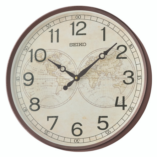 Seiko World Map Wall Clock QXA803B RRP £99.99 Use Code K95T9K2P0GF4 for 11% Discount