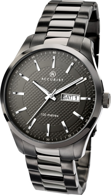 Accurist Gents Black Ion Bracelet Watch 7058 RRP £99.99 Now £79.95