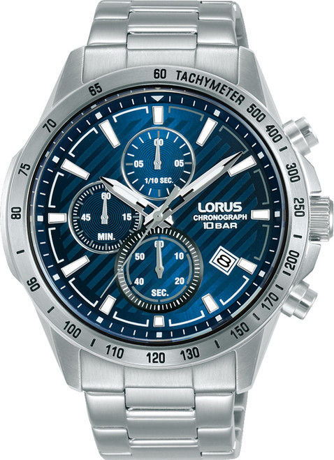 Lorus Gents Stainless Steel Chronograph Watch RM393HX9 RRP £119.99 Use Code IL9881FJ690 For 20% Discount