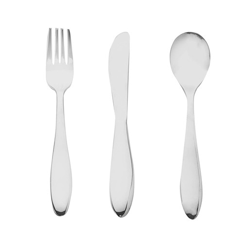 Bambino Baby Silver Plated Knife, Fork & Spoon Set