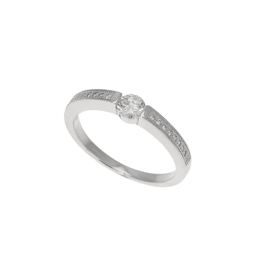 Espree Sterling Silver CZ Tension Set Ring