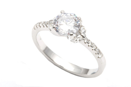 Espree Sterling Silver CZ Solitaire Ring 5476
