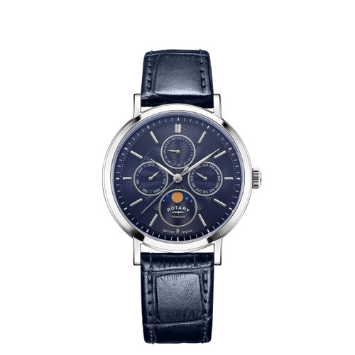 Gents Rotary Windsor Moon Phase Stainless Steel Strap Watch GS05425/05 £166.95