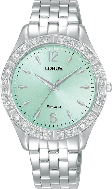 Lorus Ladies Stone Set Turquoise Dial Bracelet Watch RG263WX9 RRP £69.99 Use code Y8VS1483B for 20% discount