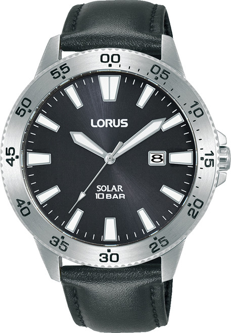Lorus Gents Solar Leather Strap Watch RX347AX9 RRP £94.99 Use code Y8VS1483B for 20% discount