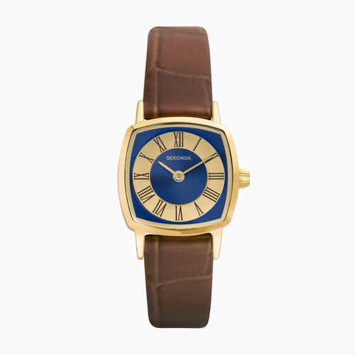Sekonda Heritage Ladies Blue Dial Strap Watch 1970's Style 40377 RRP £54.99 Now £43.95