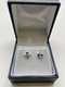 9ct Sapphire & Diamond White Gold Cluster Earrings