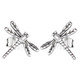 Sterling Silver Dragonfly Stud Earrings