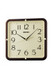 Seiko Retro Silent Square Wall Clock  QXA833D RRP £49.00 Use Code K95T9K2P0GF4 for 11% Discount
