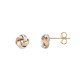 9ct Three Colour Knot Earrings