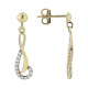 9ct Yellow gold CZ Drop Earrings