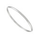 Sterling Silver 4mm x 65mm Plain 'D' Shaped Bangle