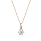 Espree Sterling Rose Plated Silver CZ Solitaire Pendant