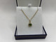 Green Diopside 9ct Yellow Gold Pendant
