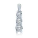 9ct White Gold Diamond Drop Pendant