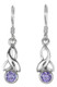 Silver Birthstone Earrings - February