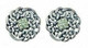 Silver Round Celtic Birthstone Studs August