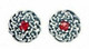 Silver Round Celtic Birthstone Studs July