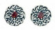 Silver Round Celtic Birthstone Studs January