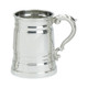 Pewter 1pt Worcester Glass Bottom Tankard