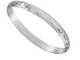 Sterling Silver 8mm x 65mm Engraved D Shape Bangle