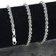Sterling Silver 3mm Prince Of  Wales Rope Chains