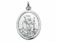 Sterling Silver Oval St Christopher On Strong Trace Chain In Presentation Box