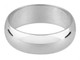 Platinum Light Weight D Shape Wedding Ring