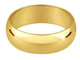 18ct Yellow Gold Medium Weight D Shape Wedding Ring
