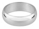 Palladium Gents 4mm Medium Weight D Shape Wedding Ring