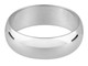 Sterling Silver Hallmarked 2mm D Shape Wedding Ring