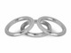 Sterling Silver Ladies Hallmarked 3mm Halo Wedding Ring