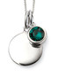 Sterling Silver Crystal Disc Pendant - May