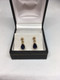 9ct Pear Shape Sapphire Drop Earrings