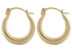 9ct Yellow Gold Crescent Shaped Creole Earrings