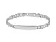 Gents Sterling Silver Flat Curb ID Bracelet 7 1/2"