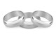 Platinum Medium Weight D Shaped Wedding Ring