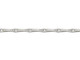 9ct White Gold 1.2mm Barleycorn Chain