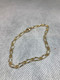 9ct Solid Figaro Yellow & White Gold Bracelet