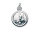Sterling Silver Small Round St. Christopher on a 16" Trace Chain